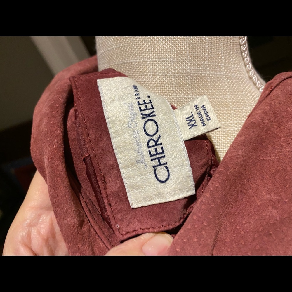 Beat the COLD weather!PRICE DROP Cherokee Leather Washable Jacket Raspberry XXL - Picture 8 of 10